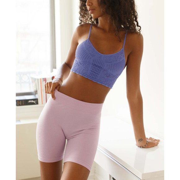 NWT Free People Chloe Seamless Longline Bralette / Iris - Picture 2 of 6